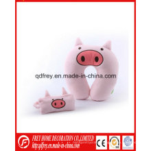 Plush Pig Toy Traveling Neck Cushion with Eye Mask